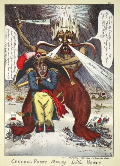 General Frost Shaving Little Boney, Published by Thomas Tegg, 1812 by William Elmes